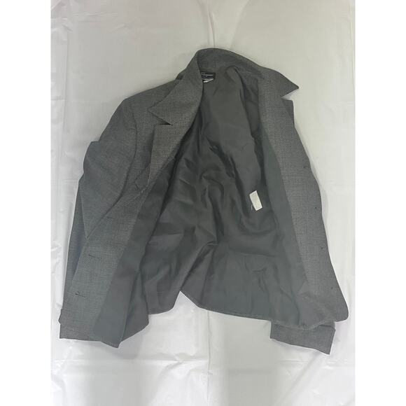 Vintage SALVATORE FERRAGAMO Classic Wool Blazer Jacket Size 14 - Gray - Picture 13 of 14